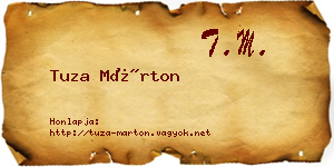Tuza Márton névjegykártya