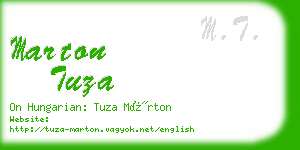 marton tuza business card